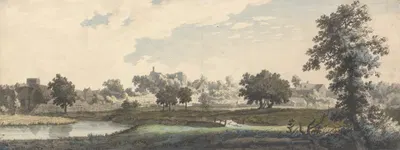 The River Stour, St. Mildred's Church and the Castle of Canterbury by Jonathan Skelton — digital art print download