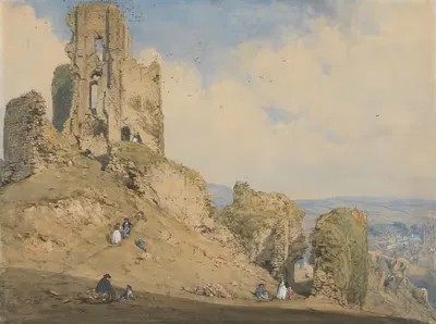 Замок Корф, Дорсет by Джозеф Нэш, 1862 — digital art print download