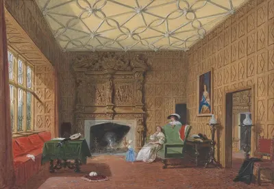Левенс, Уэстморленд, маленькая гостиная by Джозеф Нэш, 1873 — digital art print download