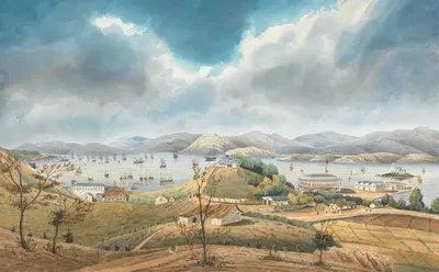 Hong Kong Harbor by Lt. Humphrey John Julian, 1843 — digital art print download