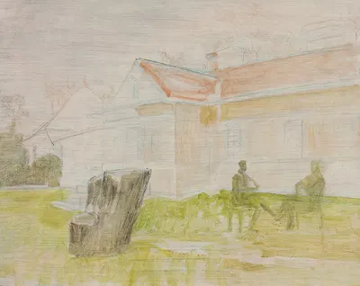 Manor house sketch – Lusławice by Яцек Мальчевский — digital art print download