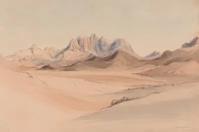 Джебель Сербал, Синай by Рев. Эдвард Томас Даниелл, 1841 — digital art print download