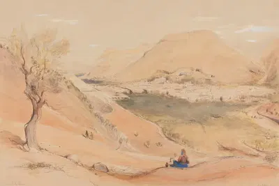 Наблус, Иордания by Рев. Эдвард Томас Даниелл, 1841 — digital art print download