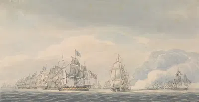 Битва при мысе Святого Винсента by Роберт Кливли, 1797 — digital art print download