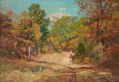 On the Road to Belmont by Theodore Clement Steele, 1910 — digital art print download