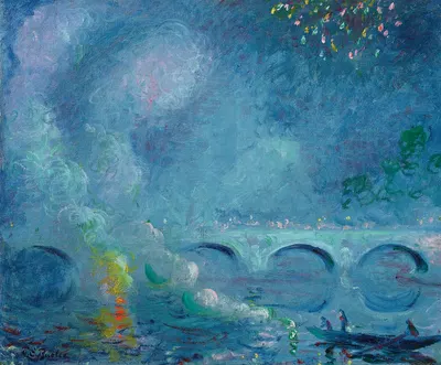 Фейерверки, мост Вернон by Теодор Эрл Батлер, 1908 — digital art print download