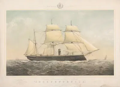 Independencia (Steam Iron Clad Built for the Peruvian Navy) by Thomas Goldsworth Dutton — digital art print download