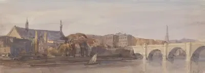 Вид на Вестминстерский зал и мост с Ламбет by Томас Холлис — digital art print download