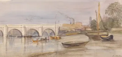 Мост Вестминстер с берега Ламбет by Томас Холлис, 1835 — digital art print download