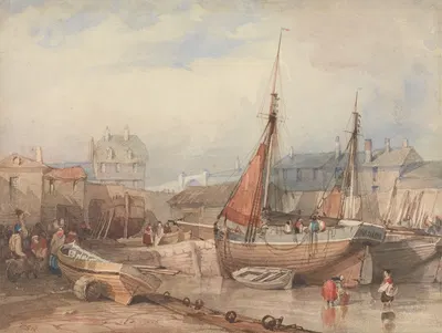 Mutton Cove, Plymouth by Thomas Sewell Robins — digital art print download