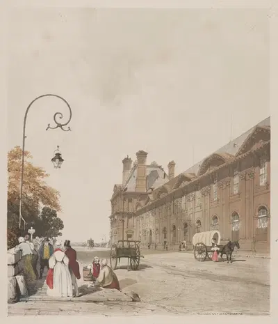 Павильон Флоры, Тюильри by Томас Шоттер Бойс, 1839 — digital art print download