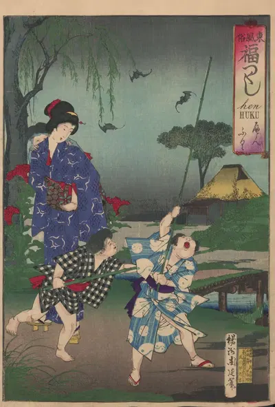 Альбом Нишики Пл.10 by Тойохара Чиканобу, 1887-1890 — digital art print download