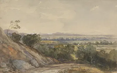 Cleeve, Somerset, with Bridgewater Bay in the Distance by William James Müller, 1841 — digital art print download
