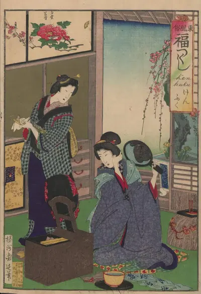 Альбом Нишики Пл.13 by Тойохара Чиканобу, 1887-1890 — digital art print download