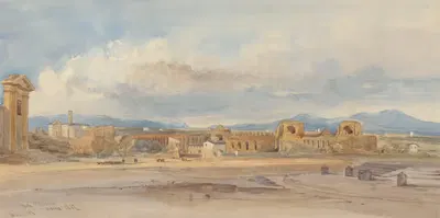 Порта Сан-Джованни, Рим by Уильям Лейтон Литч, 1837 — digital art print download