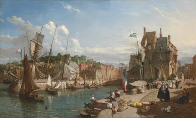 Онфлер, Нормандия by Уильям Парротт, 1859 — digital art print download