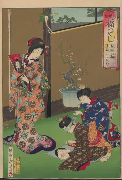 Альбом Нишикиэ Пл.18 by Тойохара Чиканобу, 1887-1890 — digital art print download