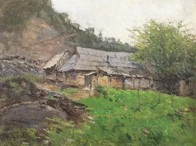 Пейзаж с хижиной by Альфред Цофф — digital art print download