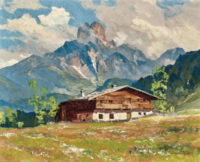 Blick auf die Bischofsmütze von Filzmoos by Hans Maurus — digital art print download