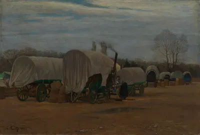 На осенней ярмарке в Карлсруэ by Адольф Лунц, 1907 — digital art print download
