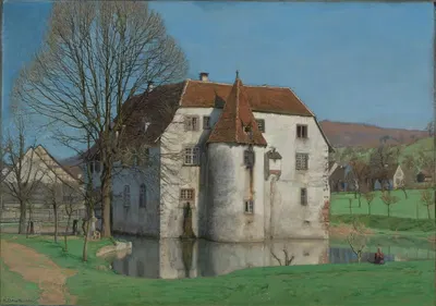 Ansicht von Schloss Reichenstein bei Inzlingen by Albert Hermann Daur — digital art print download