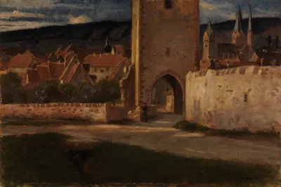 У городской стены Гельнхаузена by Альберт Ланг, 1892 — digital art print download