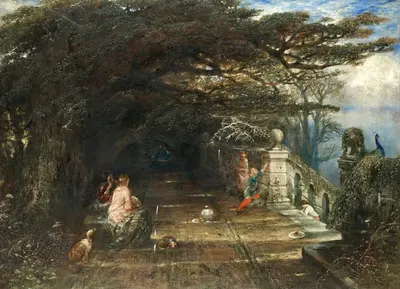 Haddon Hall Terrace by Alfred Joseph Woolmer — digital art print download
