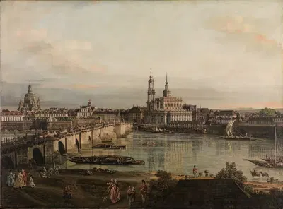 Вид на Дрезден by Бернардо Беллотто, 1765 — digital art print download