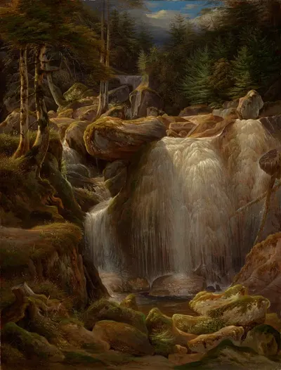 Der Triberger Wasserfall by Carl Ludwig Frommel, 1836 — digital art print download