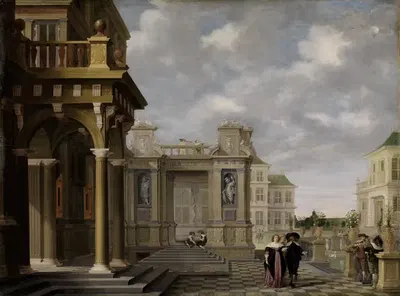 Садовый дворец by Дирк Ван Деллен, 1636 — digital art print download