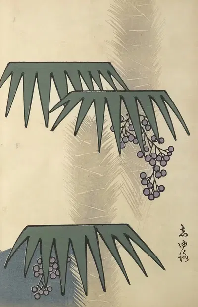 Ōyō Sketchbook (Ōyō manga) Pl.05 by Ogino Issui, 1903 — digital art print download