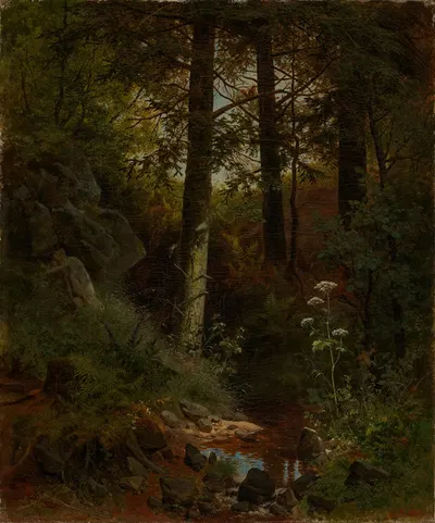 Лесная уединенность by Эдуард Леонхарди, 1859 — digital art print download