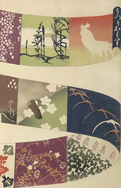 Ōyō Sketchbook (Ōyō manga) Pl.09 by Ogino Issui, 1903 — digital art print download