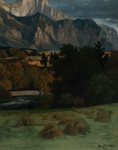 Chiemseeberge in Herbststimmung by Emil Lugo, 1898 — digital art print download