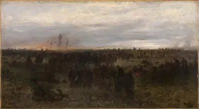 Вечер после битвы при Вёрте by Франц Адам, 1871 — digital art print download