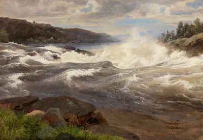 Der Labrafos bei Kongsberg by Georg Eduard Otto Saal, 1850 — digital art print download