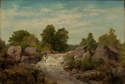 Дорога у Фонтенбло by Георг Эдуард Отто Заал, 1858 — digital art print download