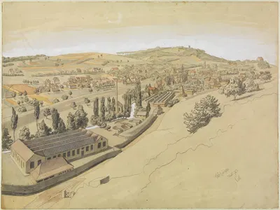 Грётцинген с башней by Георг Шольц, 1925 — digital art print download