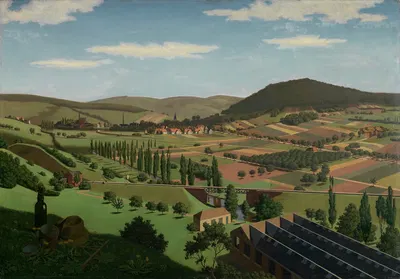 Landschaft bei Berghausen by Georg Scholz, 1924-1925 — digital art print download