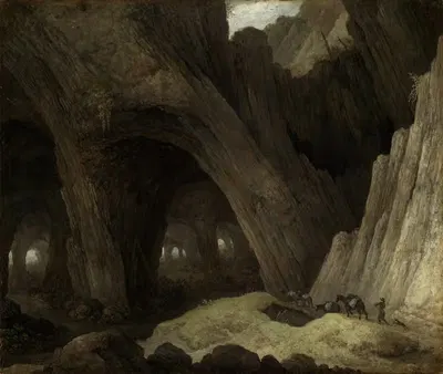 Скальная пещера с муловодами by Гийом Дюбуа, 1653 — digital art print download