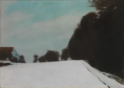 После заката зимой by Густав Кампман, 1901 — digital art print download