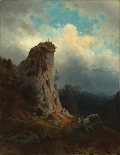 Gebirgslandschaft in Oberbayern by Gustav Osterroht — digital art print download