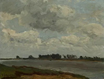 Am Ufer der Waal by Gustav Schönleber, 1880 — digital art print download