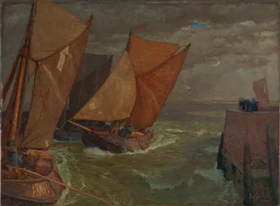 Hafeneinfahrt von Vlissingen by Gustav Schönleber, 1902 — digital art print download