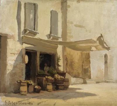 Obstbude in Venedig by Gustav Schönleber, 1871 — digital art print download