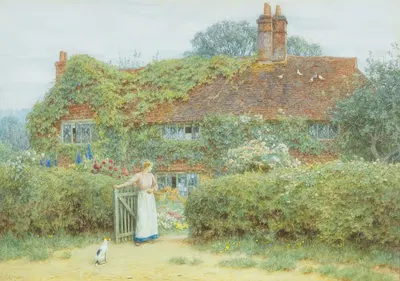 Old Surrey cottage by Helen Allingham — digital art print download