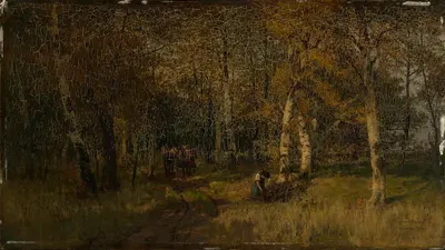 Лесная глушь осенью by Герман Байш, 1879 — digital art print download