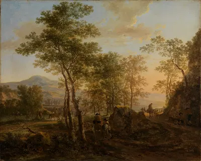 Italienische Landschaft am Abend by Jan Both — digital art print download