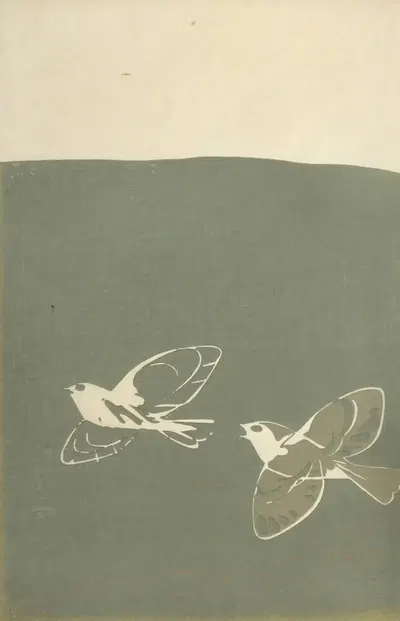 Ōyō Sketchbook (Ōyō manga) Pl.49 by Ogino Issui, 1903 — digital art print download
