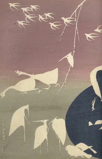 Ōyō Sketchbook (Ōyō manga) Pl.53 by Ogino Issui, 1903 — digital art print download
